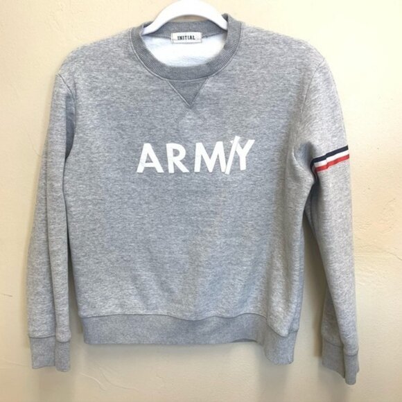Initial Women's ARMY Sweatshirt Heather Grey - Picture 1 of 9